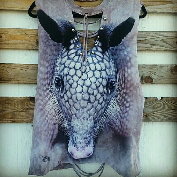Hippie Chic Tops - ARMADILLO TIE DYED TEE